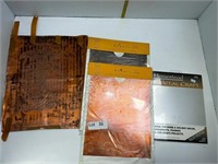 Lot of Metal Craft Sheets Mostly Copper