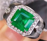 4.9ct Natural Emerald 18Kt Gold Ring