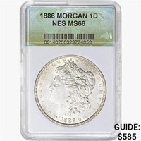 1886 Morgan Silver Dollar NES MS66
