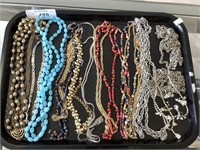 Rhinestone jewelry, necklaces.