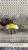 5 assorted glass items