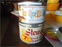 2 Retro country tins. Candy & coffee