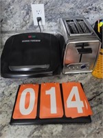 toaster and george foreman grill