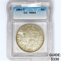 1884-O Morgan Silver Dollar ICG MS65