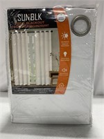 SUNBLK TOTAL BLACKOUT WHITE CURTAINS(90X52IN) 2