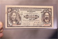 1915 Mexico 50 Centauros Uncirculated Bank Note