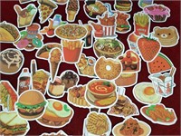 50 Vinyl Food Stickers