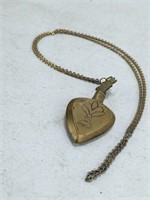 Medieval Arabic Perfume Heart Bottle Necklace