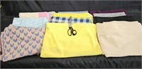 Group of vintage fabrics for sewing, fabric