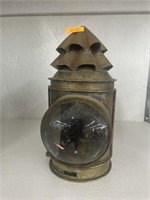 Vintage bulls eye brass police lantern