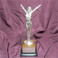 Large vintage nude trophy statue. Heavy for size.
