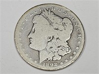 1892 Silver Carson City Morgan Dollar Coin