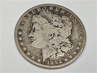 1892 S  Morgan Silver  Dollar Coin