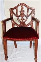child size mahogany shield back chair