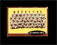 1962 Topps #226 San Fran Giants TC VG to VG-EX+