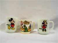 Mickey & Minnie Mouse & Pepsi Milk Glass Coffee