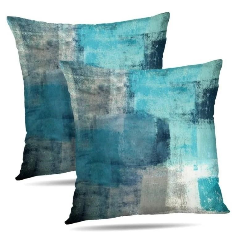 New Set of 2 Teal Throw Pillow Covers Turquoise