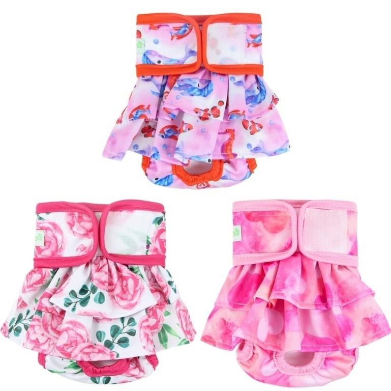 New size M Washable Dog Diapers Female (3 Pack),