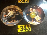 (2) Norman Rockwell plates NO SHIPPING