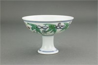 Chinese Doucai Porcelain Wine Cup Chenghua Mark