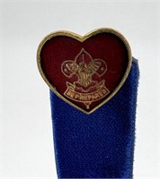 Boy Scout Enamel Heart Lapel Pin Life Scout