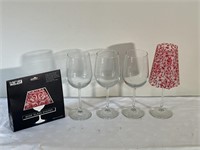 4 stemmed wine glasses/wine glass shades