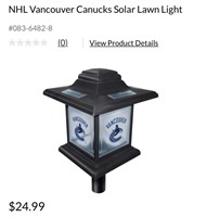 NHL Vancouver Canucks Solar Lawn Light