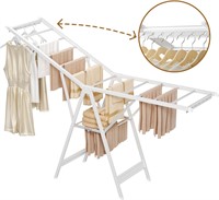 63in Foldable Clothes Drying Rack  Aluminum