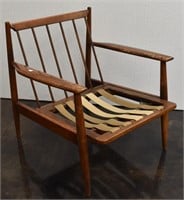 Rare Baumritter Mid Century Walnut Lounge Chair,