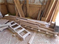 VARIETY SIZES OF WOOD-- 2 x 4, 2 x 8, 5 x 5, MISC