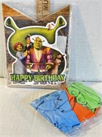 NEW Shrek themed birthday decorations