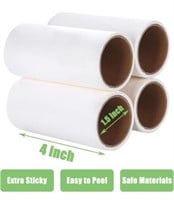 Lint Roller Refills 4 inch, Extra Sticky Lint