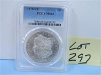 1878 CC Morgan Silver Dollar, PCGS, Certified