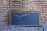 Antique School House Chalkboard, Natural Slate