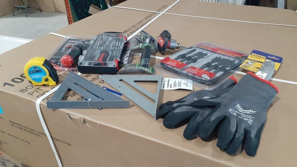 Box Of Name Brand Tools & Accessories