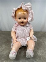 25 Inch Vintage Baby Doll, Has a Crack on Head