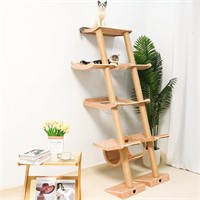 Cat Tree with Hammock, Tall Wall Mounted Post