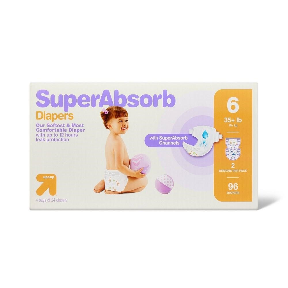 96 Ct-Disposable Diapers Giant Pack - Size 6