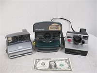 3 Vintage Polaroid Cameras - Untested