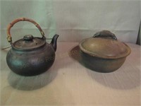 Stoneware Teapot & Covered Dish