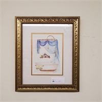 Framed Art of Bathtub by Peggy Abrams