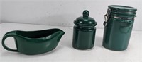 Green Ceramic Kitchen Set