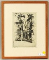 Alfred Hutty "Princeton" Etching W/Dry Point