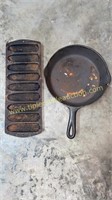 Cast iron corn stick pan and skillet