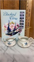 2 bluebird China creamers and price guide