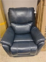 BLUE LEATHER POWER RECLINER Untested