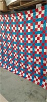 Approximately 99 x 72 quilt topper, minimal