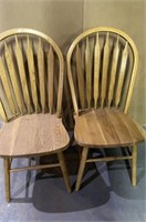2 PINE DINING CHAIRS