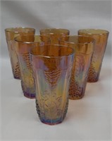 (6) Indiana Amber Harvest Grape 12oz Tumblers