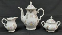 GKC Bavaria Porcelain Teapot, Sugar, Creamer
